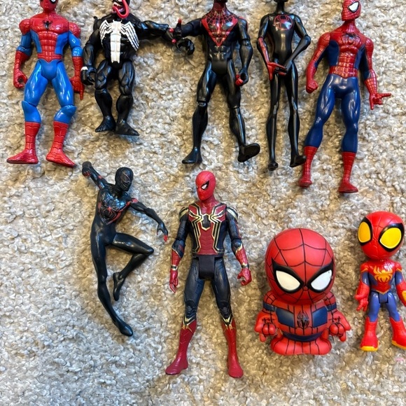 Spider-Man Spin Captain America Hulk Toy Bundle Superhero Action Figure Set - Picture 4 of 5